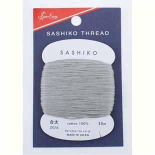 Sashiko Thread 20/6, Colour: Grey, Size: Thick 20/6