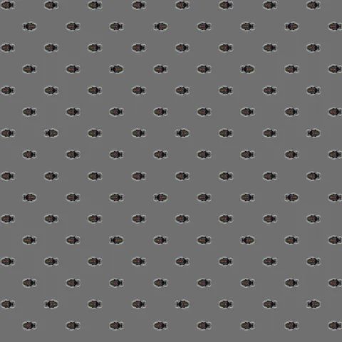 Sun Print 2023 per metre, Colour: Charcoal Bugs