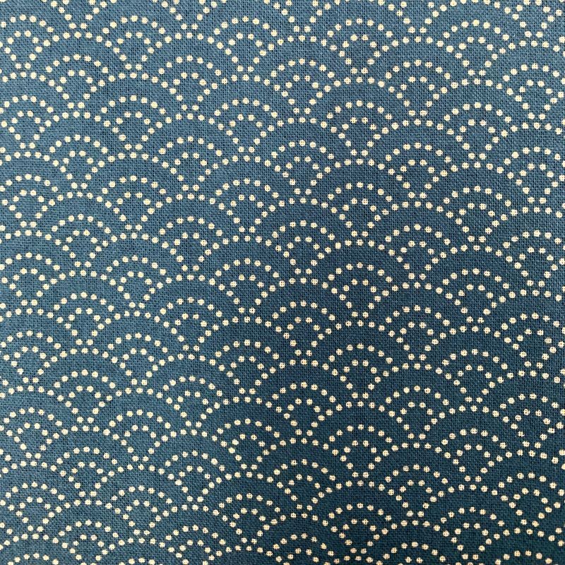 Sevenberry Seikaiha (Blue Wave) -  per metre, Colour: Navy