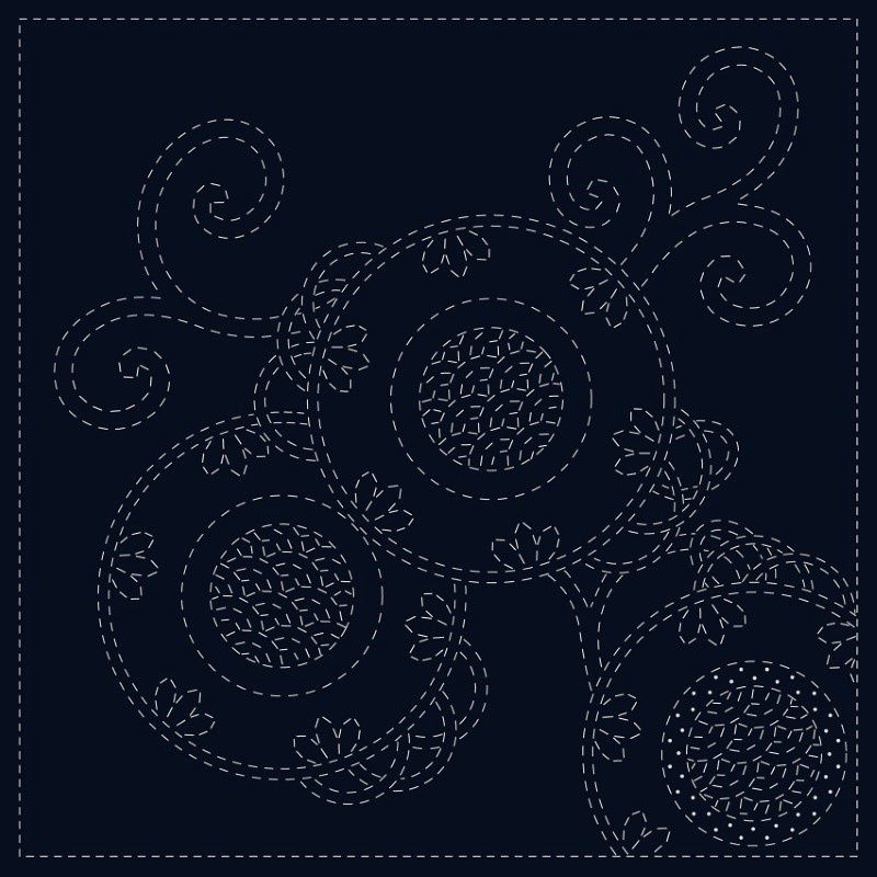 Sashiko Cloth Bracken Fern