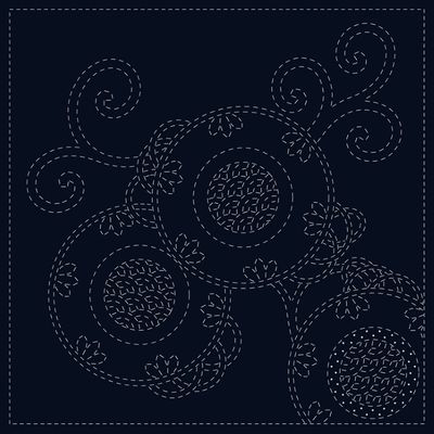 Sashiko Cloth Bracken Fern