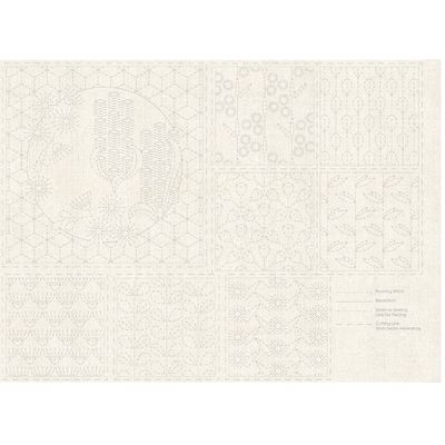 Sashiko Stitcheries Panels - Natural