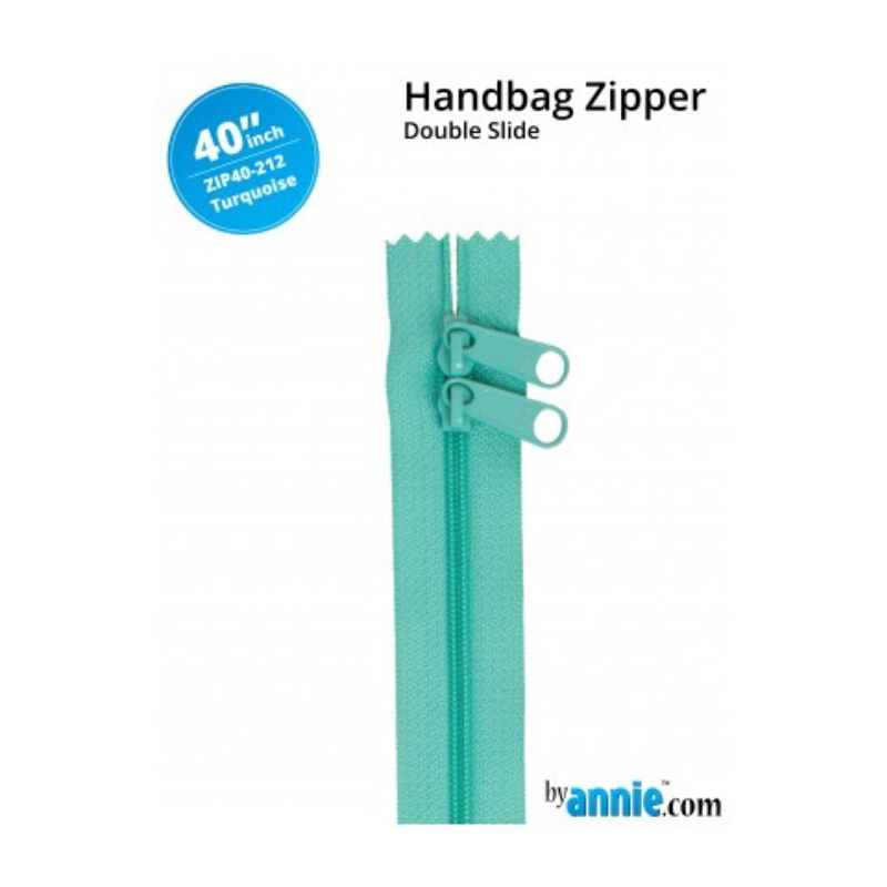 Zippers - 40" Double Slide - 15 Colours, Colour: Turquoise