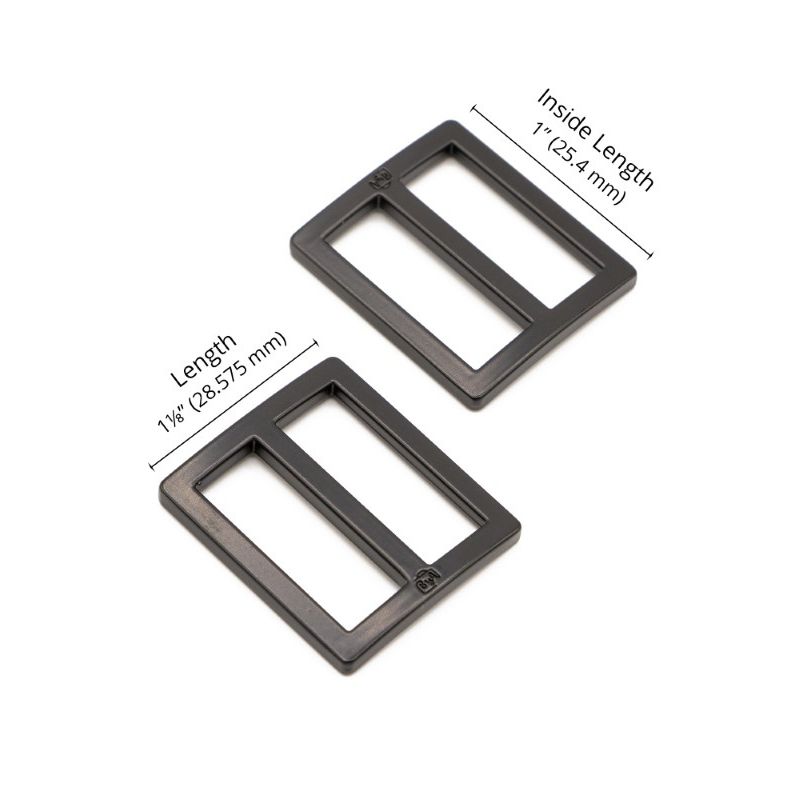 1-inch Wide-mouth Sliders - 2pk, Size/Colour: 1-inch Black Metal 2pk