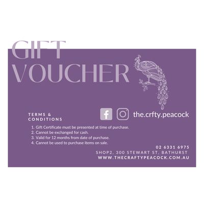 The Crafty Peacock Gift Card / Voucher