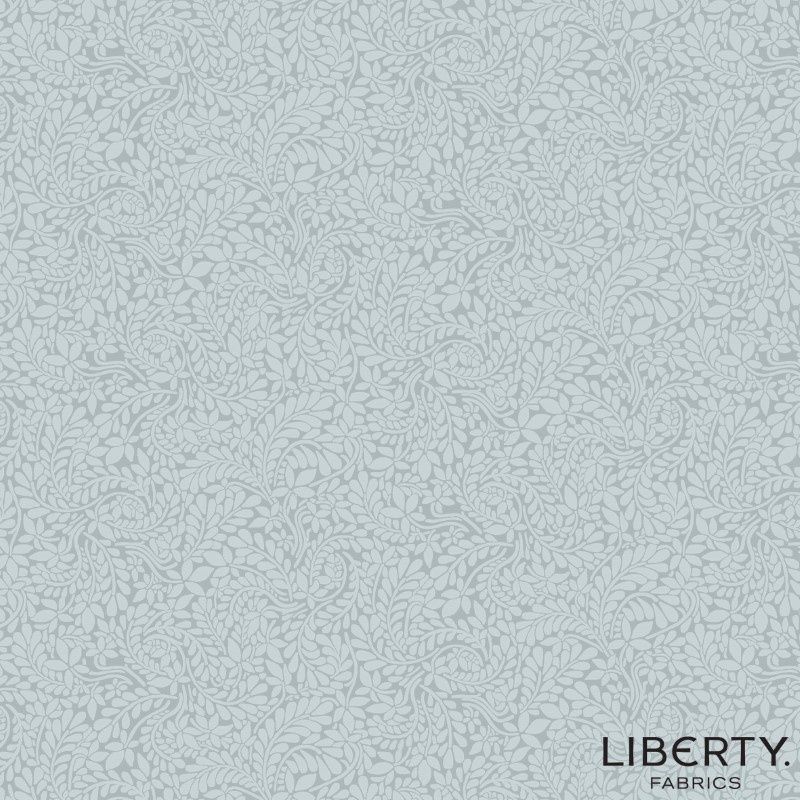 York Fern Range by Liberty, Colour: Misty Blue 100