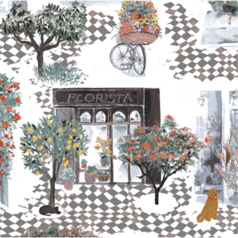 Plentiful Floral Range per metre, Print: Florlsta Delight