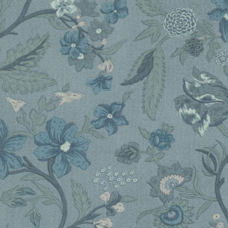 Sacre Bleu per metre, Print: Parterre Florals