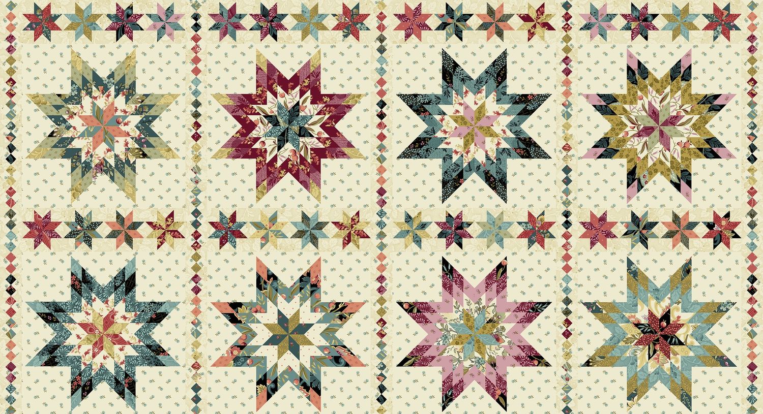 Lighthouse By LBQ per metre, Print: Dahlia Block