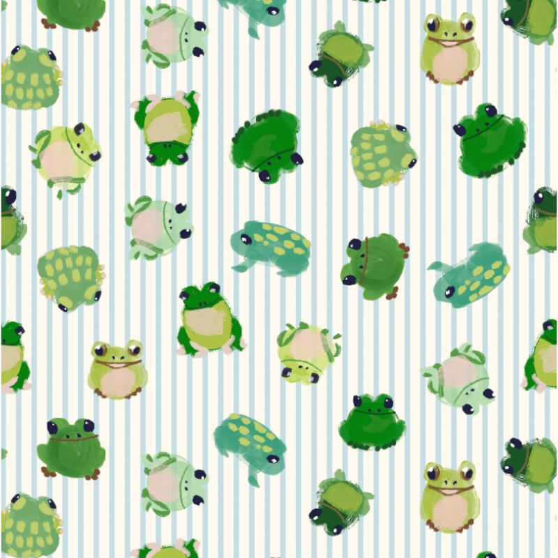 Patchwork Collection per metre, Print: Little Frogs Pond