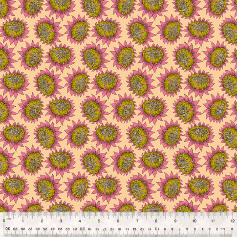 Twilight by Sally Kelly per metre, Print: Vanilla Sunny