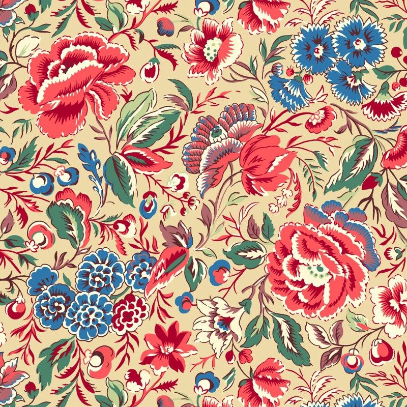 French Vintage Range - per metre, Style: Tea Dye DH3005