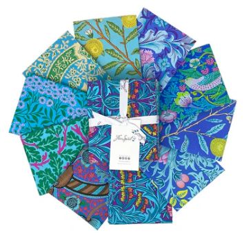 Kaffe x Morris FQ Bundles, Colourway: Blues