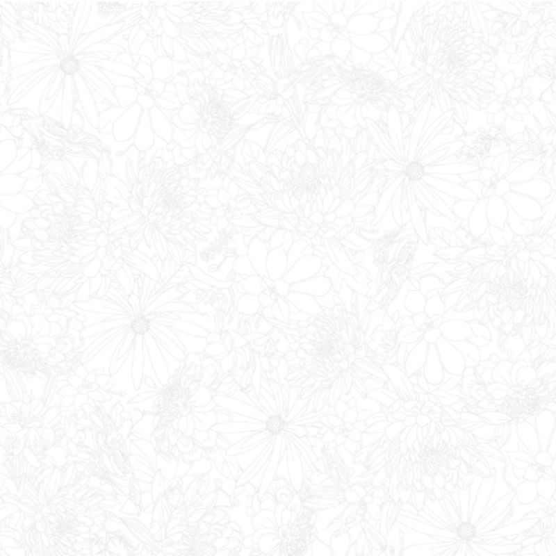 Solitaire Blossom - per metre, Print: Blossom Ultra White