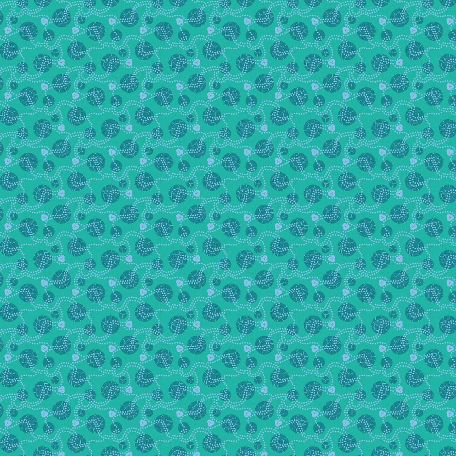 Miscellany Range by Michelle Marvig  per metre, Colourway: Pathways Aqua