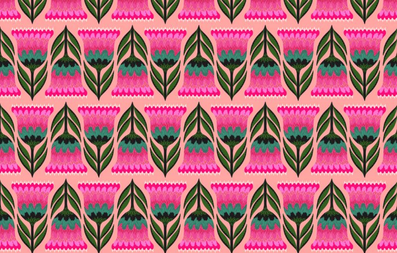Jumpstart Range by Anna Maria Parry - per metre, Print: Celosia Pink