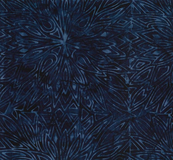 Blues - Designers Palette 2025 per metre, Print: Navy Large Flowers - 2069