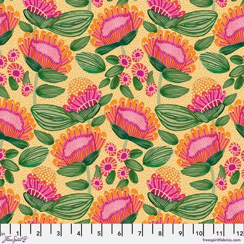 Paradise Blooms per metre, Print: Playful Proteas