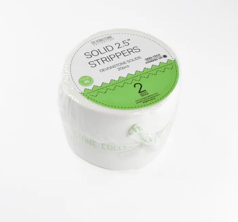 Solid Strips 2.5" - 20 pcs per pack, Colours: White