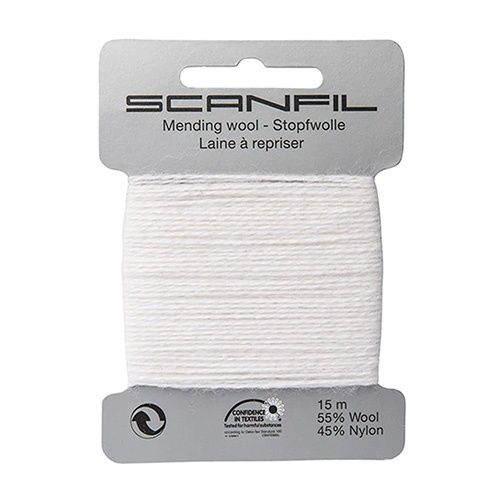 Scanfil Mending Wool, Colour: White