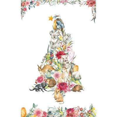 Bush Celebration - White per metre