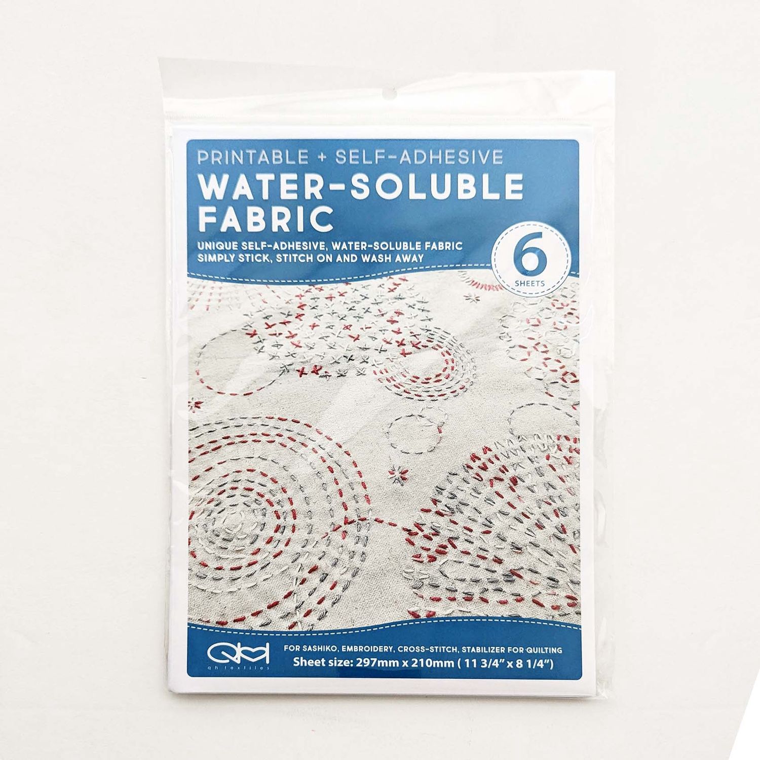 QH Water-Soluble Fabric - 6 Sheet pack