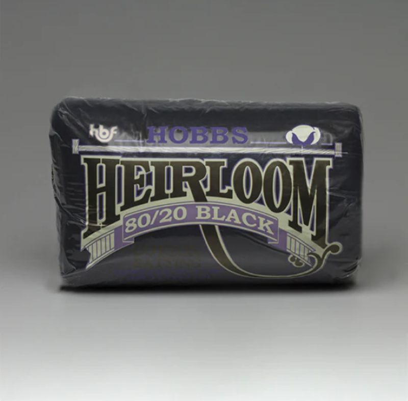 Batting Heirloom Black Cotton Poly 80/20 - per metre