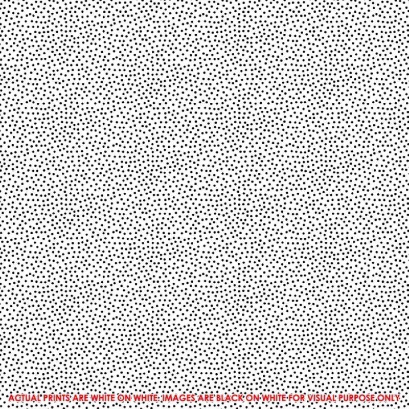 Selfies - White on White prints per metre, Print: Dots