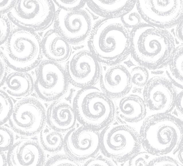 Swirls White on White - per metre