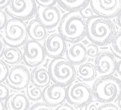Swirls White on White - per metre
