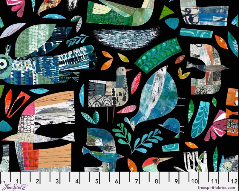 Flying South - per metre, Print: Midnight