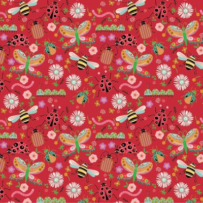 Hey Love Bug Range by Poppie Cotton per metre