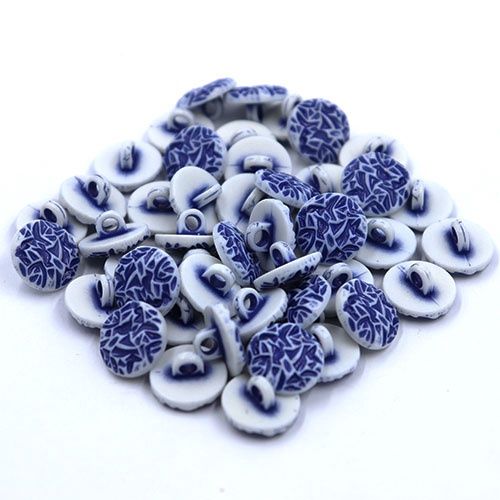 Royal Blue pattern effect 15mm button