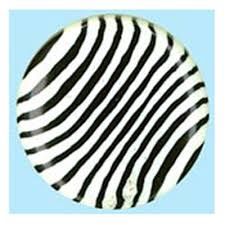 Zebra Stripe 14mm black and white button