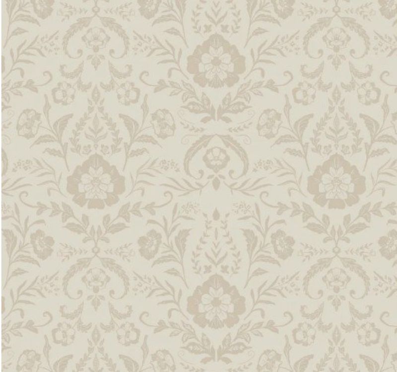 Dark Romance  per metre, Print: Cream