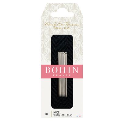 Bohin Basting Pleating Straw Milliners Needles Size 10