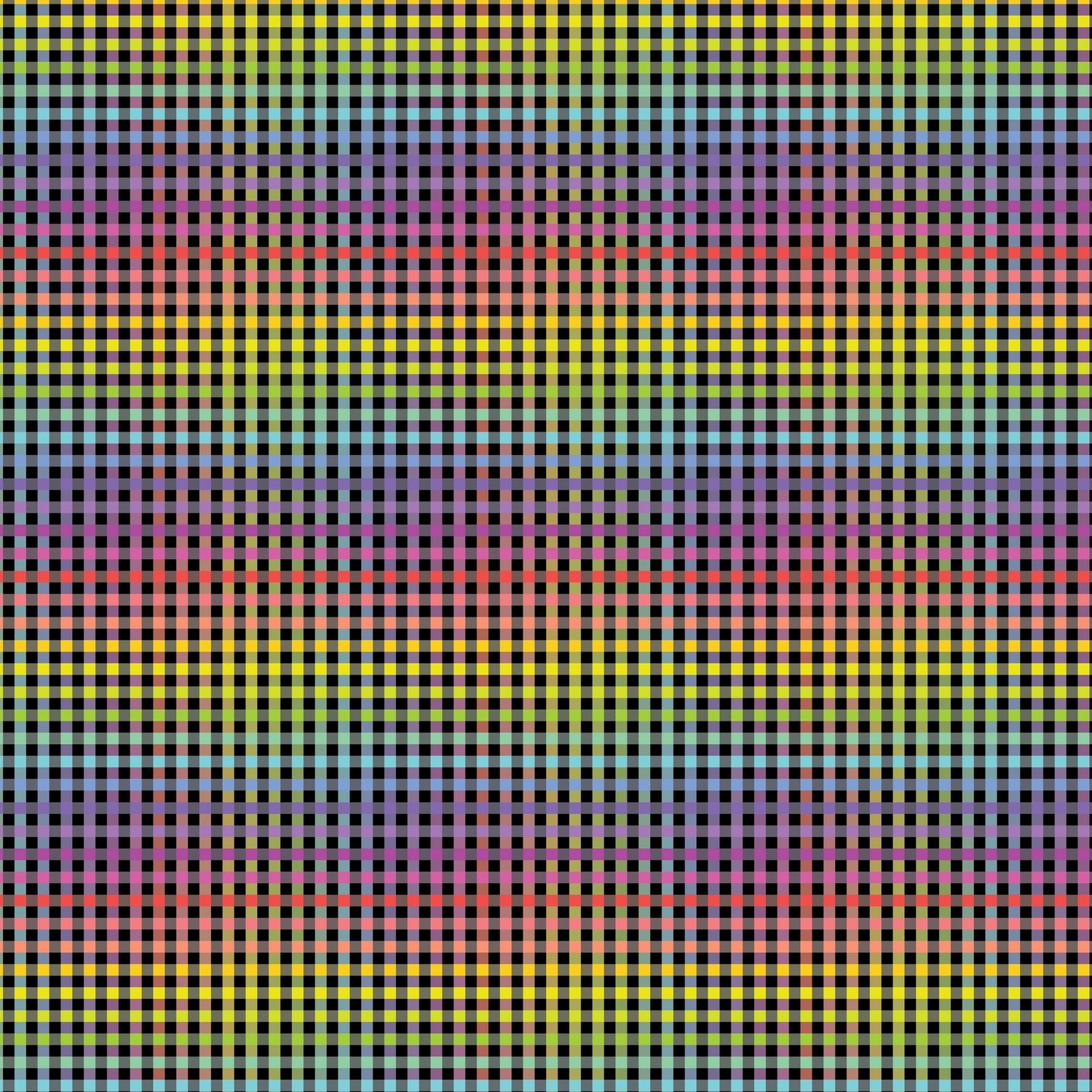 Bias 25mm - 1/8 Check Black Rainbow - per metre