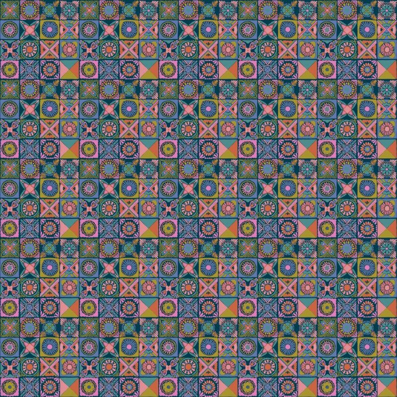 Rhapsody per metre, Print: Cottage Kitchen Navy