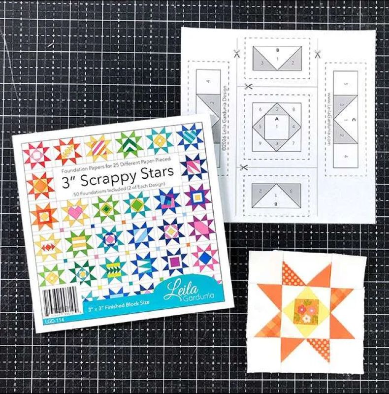 Foundation Pad - Scrappy 3" Stars
