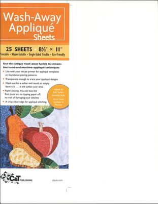Wash-Away Applique Sheets