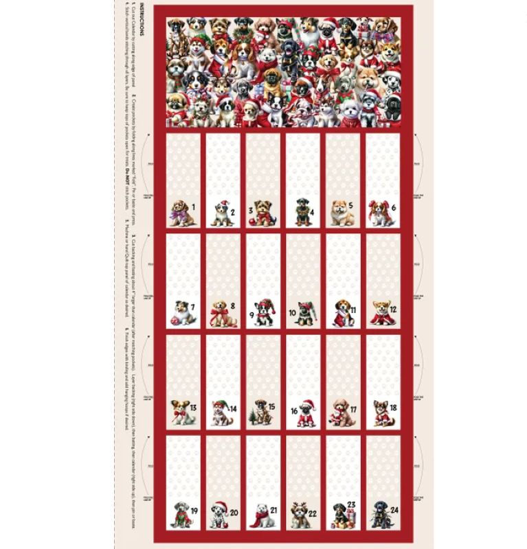 Santa Paws Advent Calendar Panel
