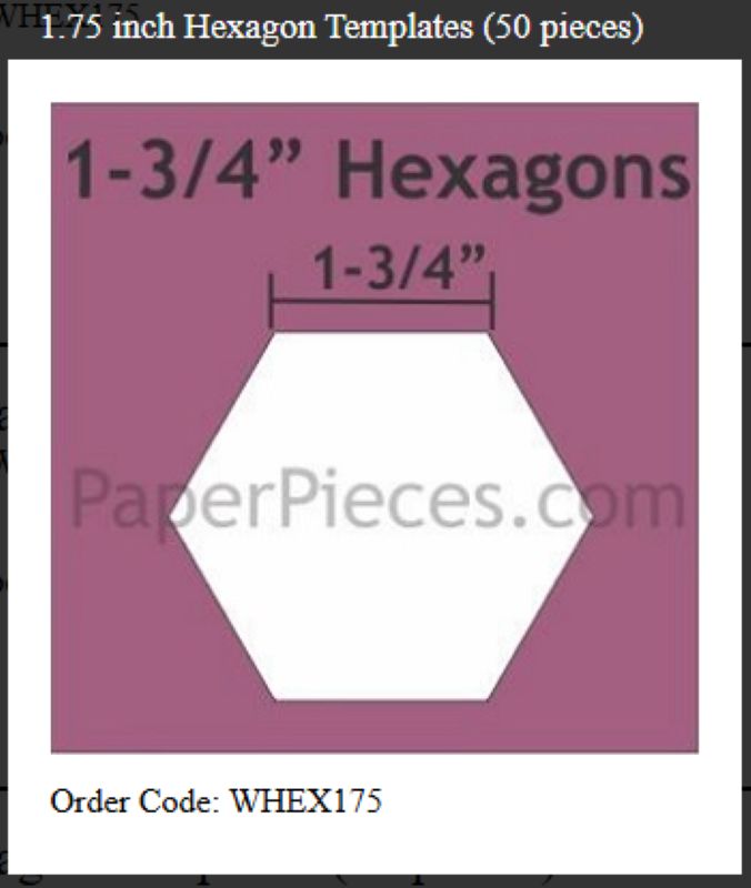 Hexagon 1-3/4in 50 Pcs