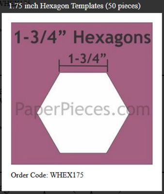 Hexagon 1-3/4in 50 Pcs