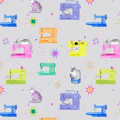 Rock Quilty Helpers Digital by Pammie - per metre