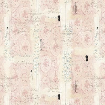 Mannequin and Stripe light pink - per metre