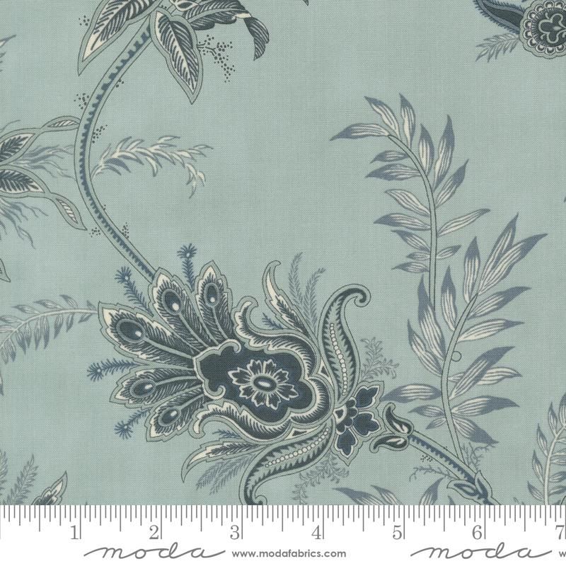 Breathtaking Blues per metre, Print: Plume Florals Sky