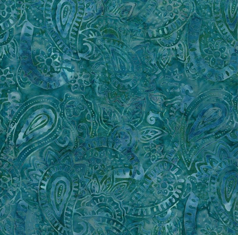 108" Batik Teal Wideback - per metre