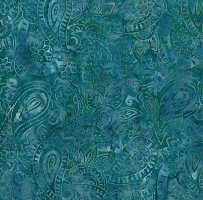 108" Batik Teal Wideback - per metre