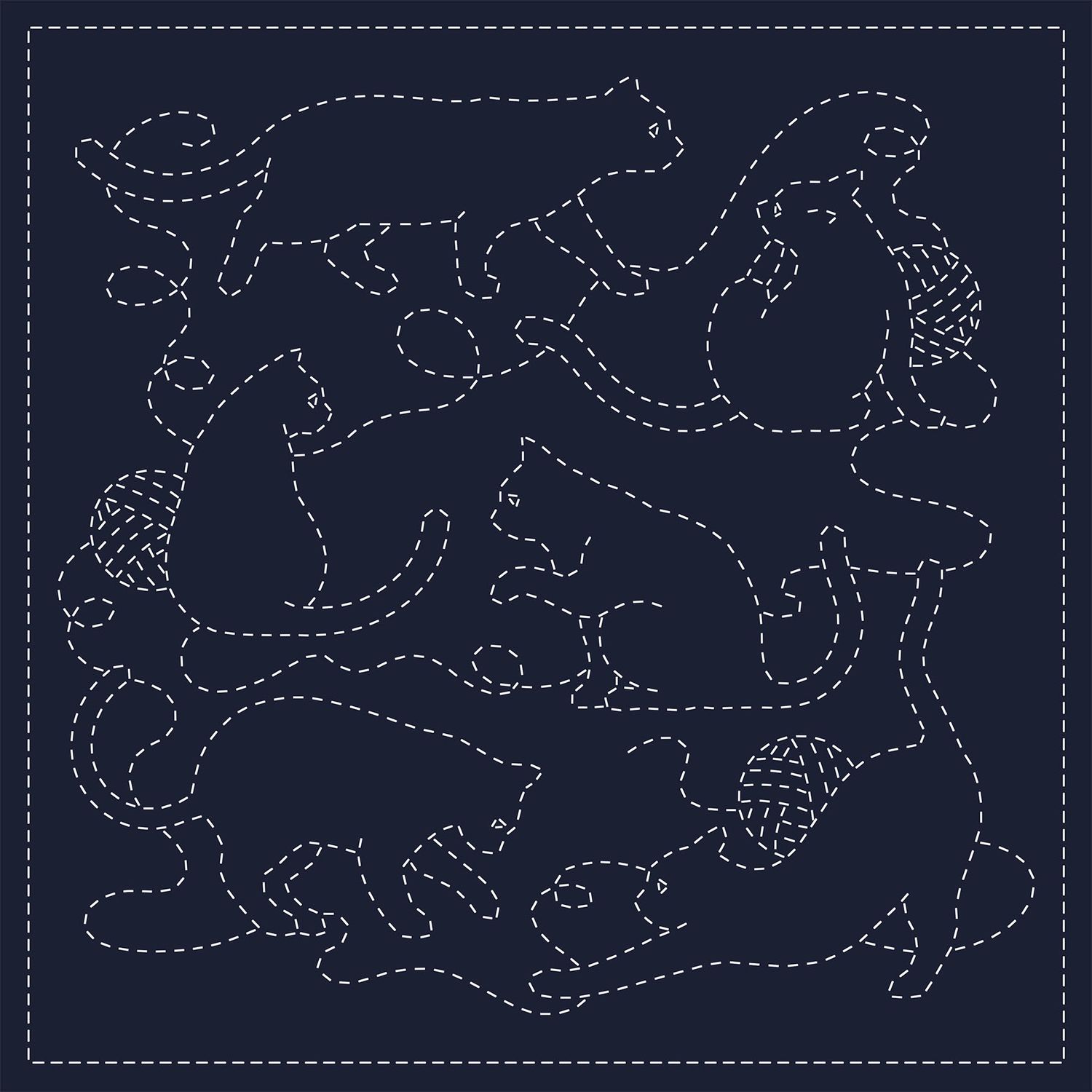 Sashiko Cloth All You Need Is... Navy