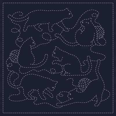 Sashiko Cloth All You Need Is... Navy